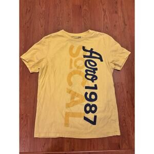 Aeropostale Vintage Yellow Tee Shirt Y2K Size Large